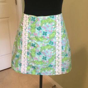 Lilly Pulitzer alligator print skort